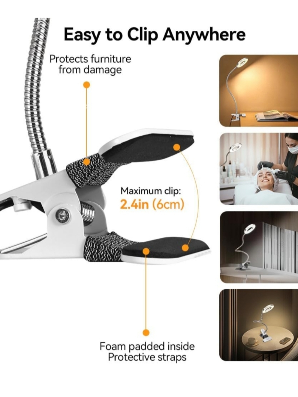 Clip On LED Reading Light - Picture 3 of 3
